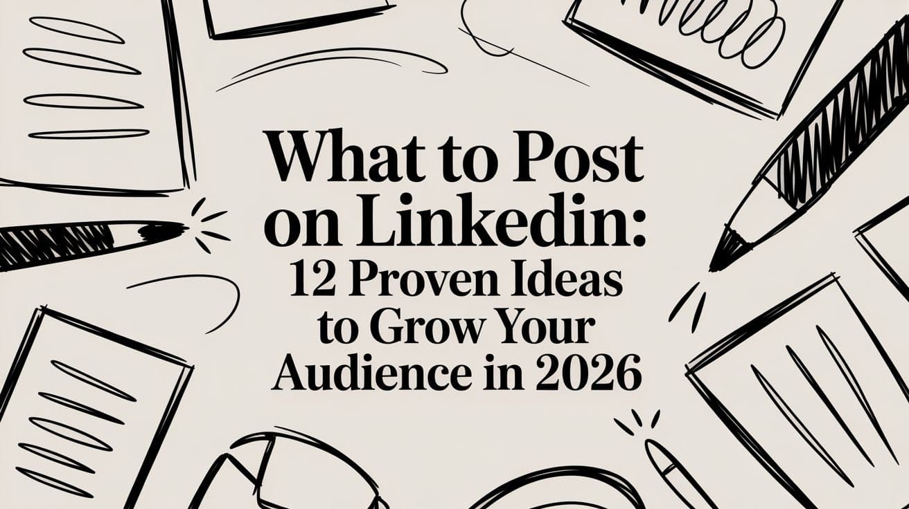 What To Post On LinkedIn: 12 Proven Ideas to Grow Your Audience in 2026